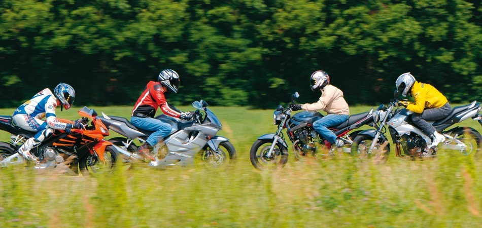 Honda CBR 600 RR, Honda CBR 600 F, Suzuki GSF 650 Bandit , Suzuki GSR 600 