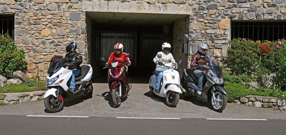 Honda SH 300 I ABS, Kymco Xciting 300i R, Sym Citycom 300 , Piaggio Vespa 300 GTS Super