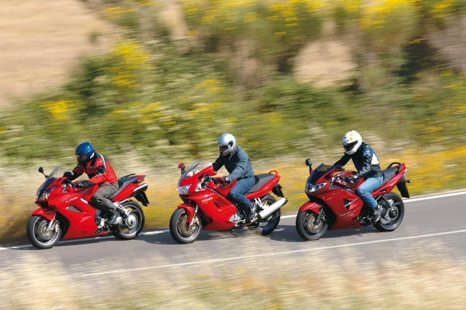 Honda VFR V-Tec ABS, Ducati ST4 S ABS , Triumph Sprint ST ABS