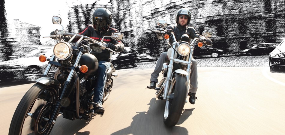 Kawasaki VN 900 Custom, Harley-Davidson Sportster 883 XL 883L SuperLow