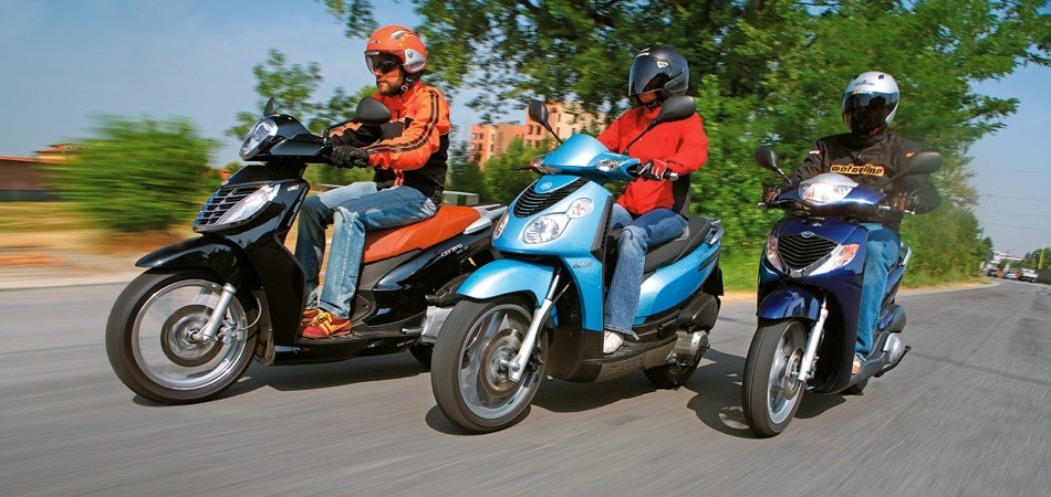 Malaguti Centro 160 4T, Honda SH 150 I, Piaggio Carnaby 200 