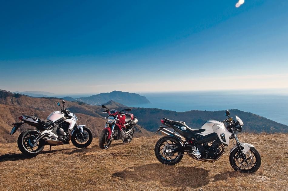 BMW F 800 R , Ducati Monster 696 , Kawasaki ER 6N 