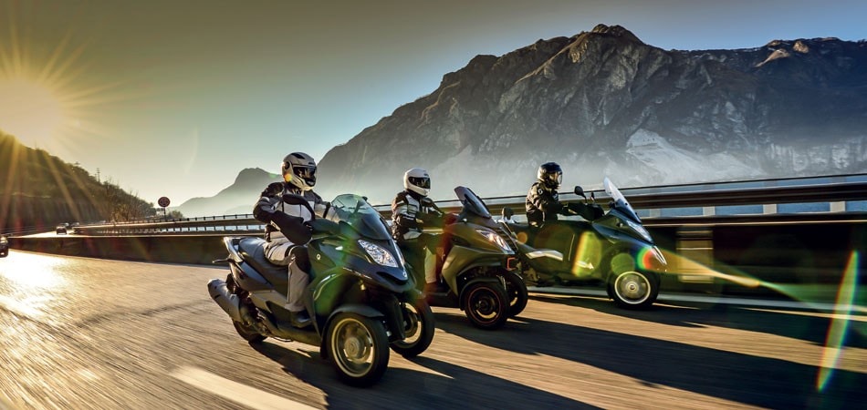 Piaggio MP3 500 Business LT, Peugeot Metropolis 400 RS, Quadro 350S 