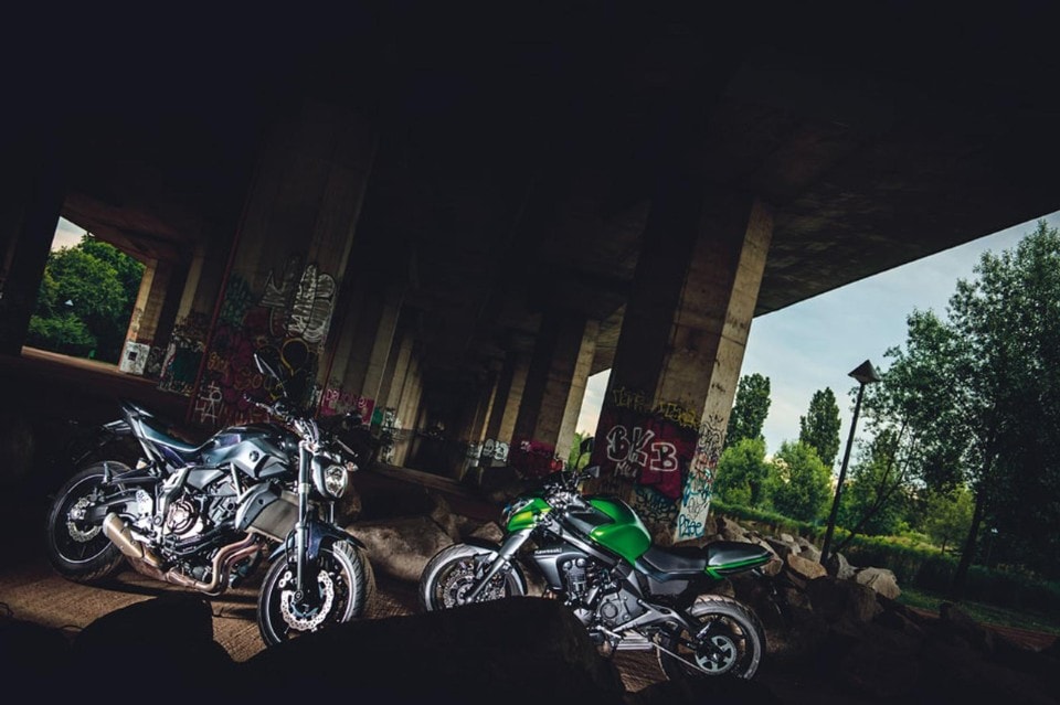 Yamaha MT-07 ABS, Kawasaki ER 6N ABS