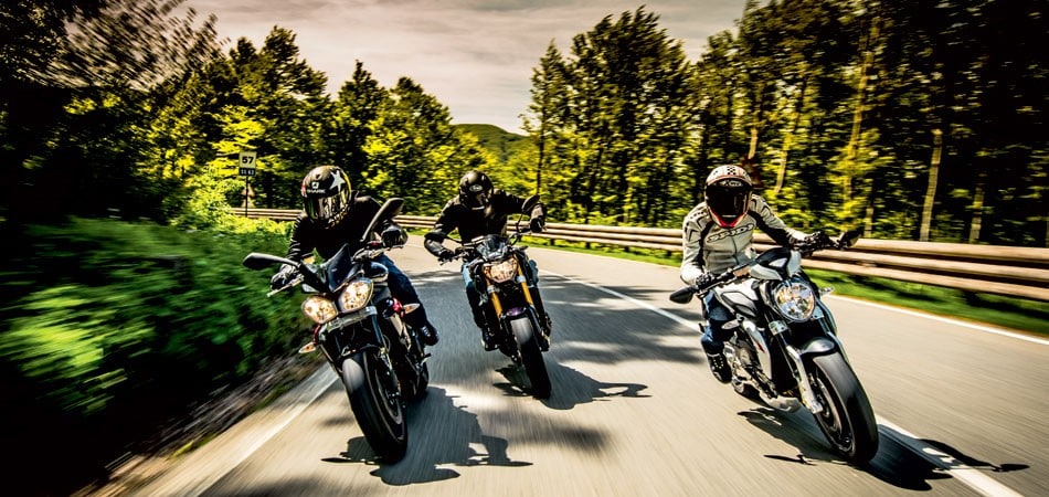MV Agusta Brutale 800 Dragster ABS, Triumph Street Triple R, Yamaha MT-09 ABS