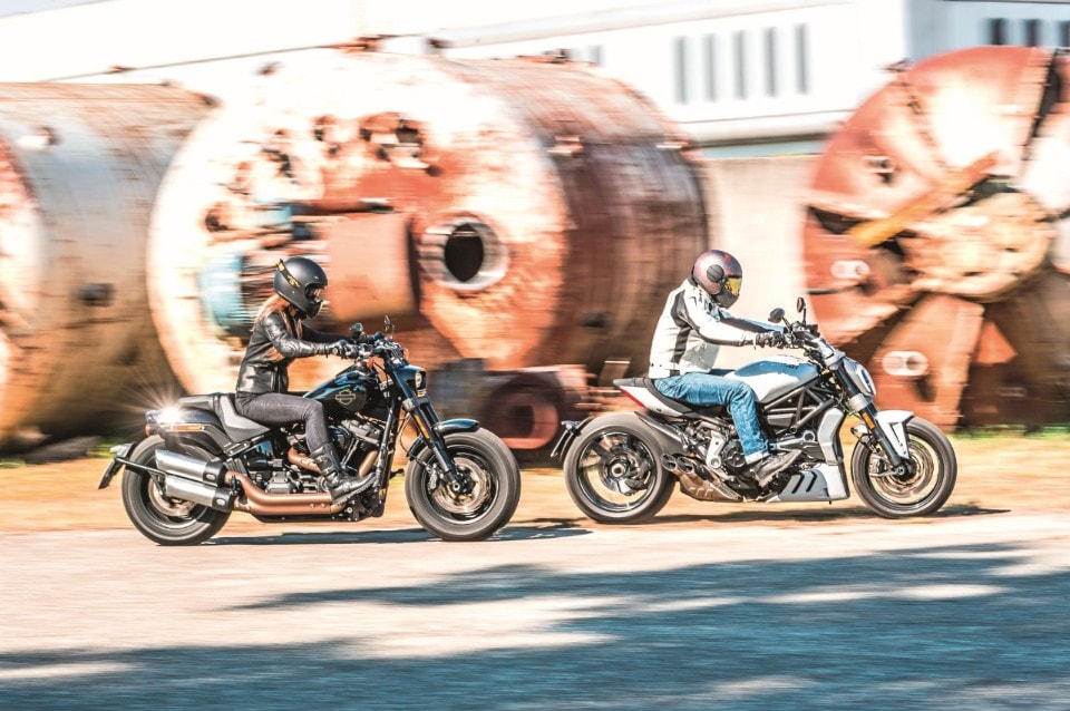 Ducati  XDiavel S vs Harley-Davidson  Fat Bob  114, gioco di coppia