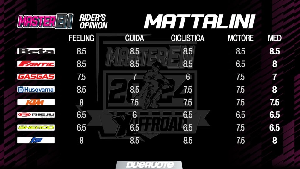 Master Enduro 2024: tutte le 300 2T a confronto