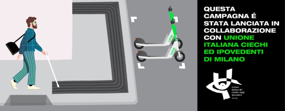 Come parcheggiare i monopattini in sharing: il vademecum di Lime e dell'UICI