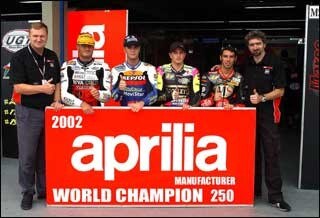Aprilia Campione del Mondo Costruttori classe 250