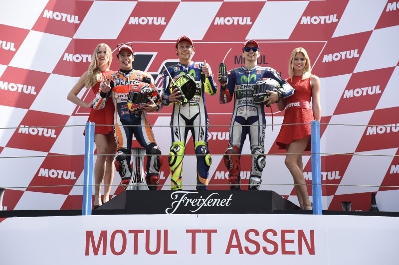 MotoGP, Assen: Rossi incassa e vince. Marquez, il ritorno del "teppista"