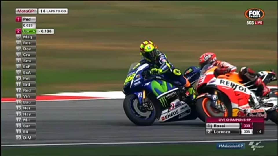 MotoGP, Sepang: Rossi manda k.o. Marquez. Pedrosa dominatore