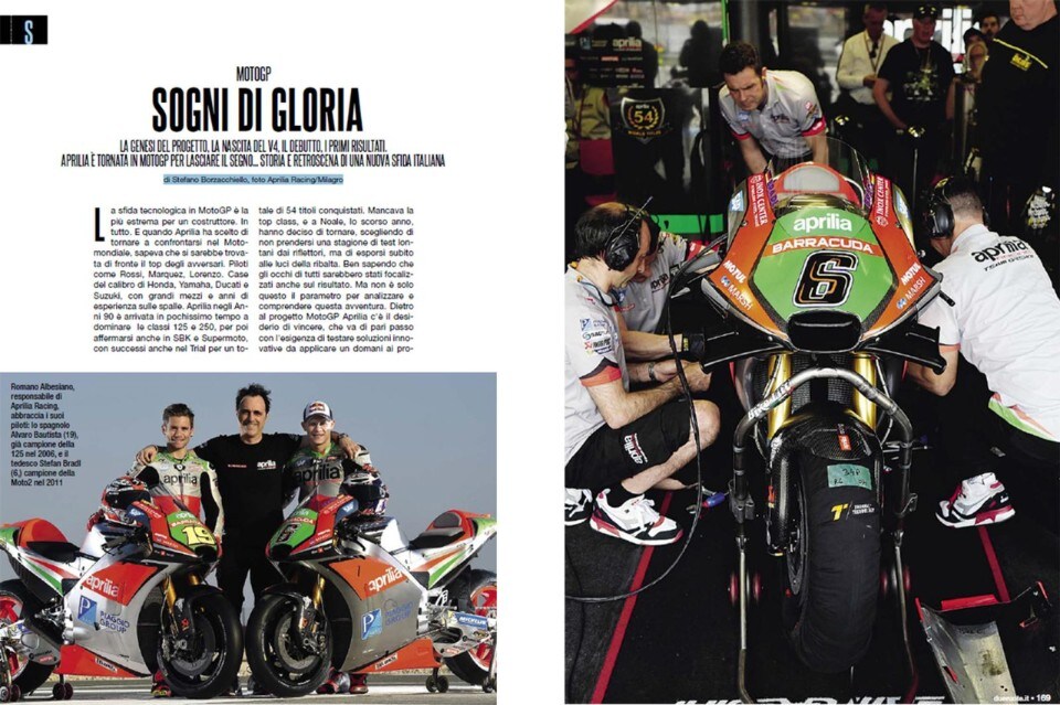 Su Dueruote di Luglio: Aprilia e la sfida MotoGP