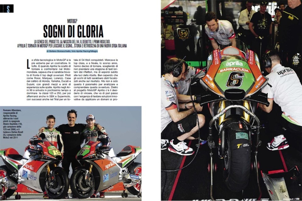 Su Dueruote di Luglio: Aprilia e la sfida MotoGP