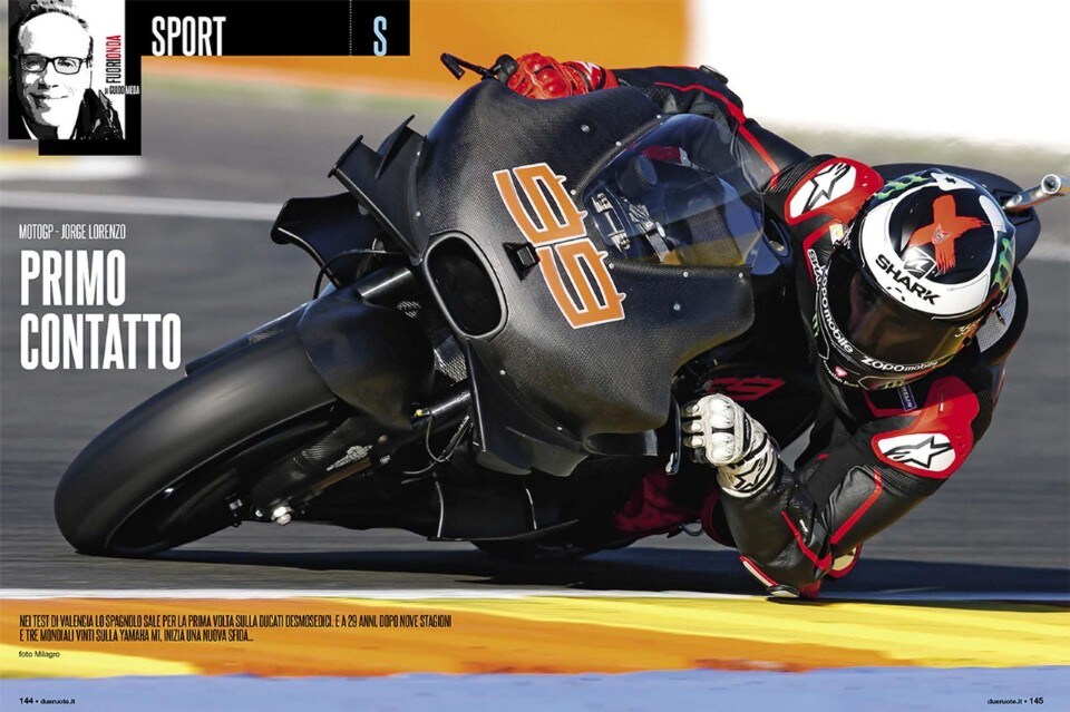 Su Dueruote di Gennaio: Lorenzo e Ducati, l'analisi di Guido Meda