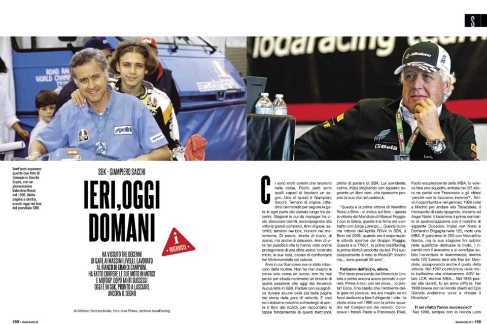 Su Dueruote di Settembre, Giampiero Sacchi si racconta